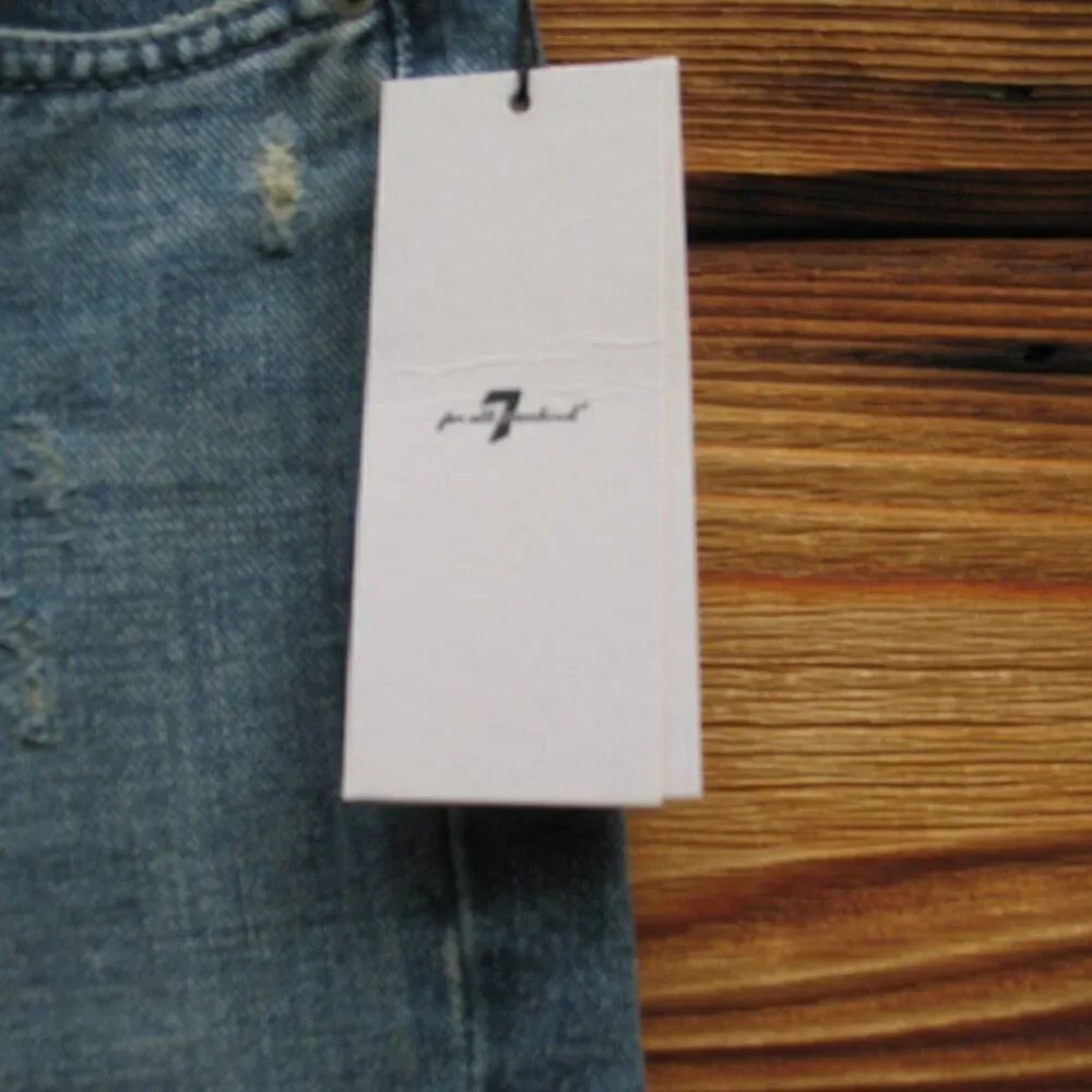 NWT 7 For All Mankind Original Boot Cut Low Rise Embellished Jeans 26 X 33.5 - Picture 10 of 12
